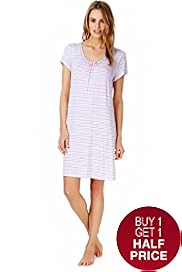 Scoop Neck Striped Minishirt