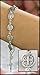 CB Silver Tone Saint St Benedict Medal Bracelet with Crucifix, 8 Inch