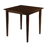Winsome Wood Groveland Square Dining Table in Antique Walnut Finish