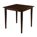 Winsome Wood Groveland Square Dining Table in Antique Walnut Finish