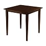 Winsome Groveland Square Dining Table in Antique Walnut Finish