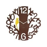 Karlsson Wall Clock Woodpecker Wall Clock - Brown Kitchen & Housewares