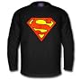 Superman Classic Logo Long Sleeve Shirt #8 (Black)