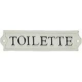 Abbott Collection "Toilette" Sign, 9", White