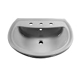 American Standard 0236.008.165 Cadet Pedestal Sink Basin with 8-Inch Faucet Spacing, Silver