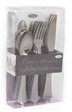 18 Piece Silver Look Reusable Cutlery Set