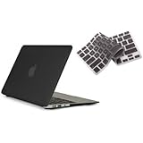 RUBAN™ 2 in 1 Hard Case Cover and Keyboard Cover for Macbook Air 11-inch 11.6" A1370 A1465 (MATTE BLACK)