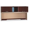 Quantum Right Hand Peninsula LDesk with Bookcase Harvest Cherry
