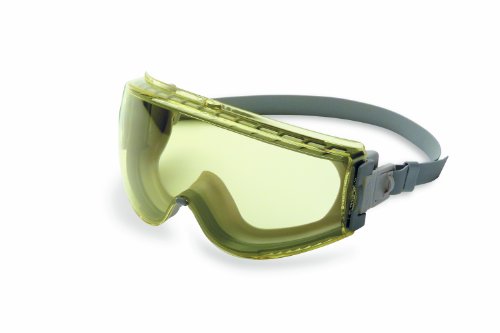 Uvex S3962C Stealth Safety Goggles, Gray Body, Amber Uvextreme Anti-Fog Lens, Neoprene Headband