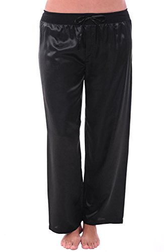 Del Rossa Women's Satin Pajama Pants, Silky Pj Bottoms