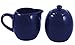 Royal Blue Ceramic Creamer and Sugar Service Set with Lid
