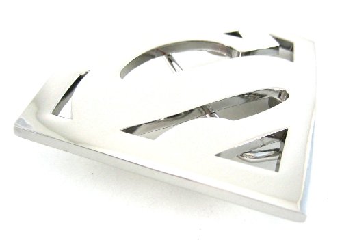  Silver Superman Die Cut Logo Belt Buckle