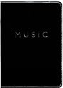 Leatherlook Journal - Music - Medium..( Music Lines both sides )