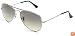 Ray-Ban RB3025 Aviator Large Metal Sunglasses,Shiny Silver Frame/Gradient Lens,55 mm