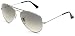 Ray-Ban RB3025 Aviator Sunglasses,Shiny Silver Frame/Gradient Lens,55 mm