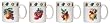 Artistically designed dinnerware fruits motif mugs 12 oz. Set/4