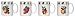 Artistically designed dinnerware fruits motif mugs 12 oz. Set/4