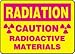 RADIATION CAUTION RADIOACTIVE MATERIALS (W/GRAPHIC) 7 x 10 Adhesive Vinyl Sign