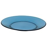 Anchor Hocking Presence 10-Inch Glass Dinner Plate - Denim Blue 6 Pack