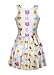 Ninimour- 3D Digital Print Emoji Print Skater Clubwear Ball Party Dress