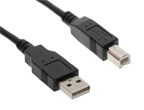 USB 2.0 Cable Type A Male to Type B Male 6 ft, Black