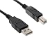 USB 2.0 Cable Type A Male to Type B Male 6 ft, Black