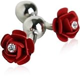 Crystal Rose Cufflinks with Gift Box