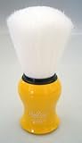 Italy's Omega 100% Synthetic Fiber Bristle Shaving Shave Yellow Handled Brush