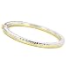 14K YG 2 Tone Shiny Reversible Bangle - 8