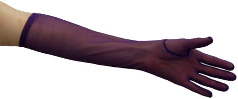 Sheer Over the Elbow Length Nylon Glove Glove Colors: Purple