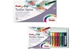 Pentel GmbH PTS15 - Stoffmalkreide 15er Kunststoffetui