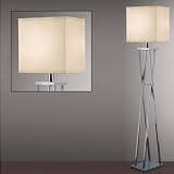 Double Cross Chrome Floor Lamp