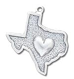 Solid Sterling Silver Heart of Texas Southwest Charm