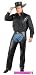 Young Men/Men Pleather Chaps and Vest - Fun for Biker, Cowboy, Western and more! (Hat not Included)