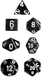 Chessex Dice: Polyhedral 7-Die Translucent Dice Set - Smoke with White
