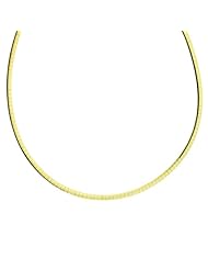 Gold Over Silver Omega Chain Necklace