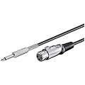 6.0m 6.3mm Micro Klinkenstecker auf 3-pol. XLR Kupplung