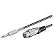 6.0m 6.3mm Micro Klinkenstecker auf 3-pol. XLR Kupplung