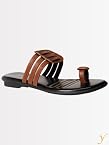 Bata Women New Ice 5714923 Brown Chappals