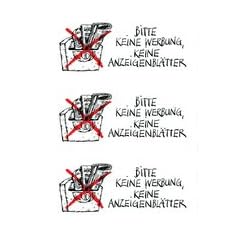 Herma Hinweisetiketten, "Keine Werbung Anzeigenbl.", wetterf., 1 Bl., 5742
