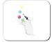 Decorated Mouse Pad with the image of: badger, juggling