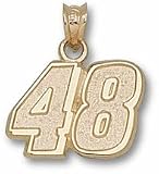 Jimmie Johnson Medium Driver Number 48 1/2 Pendant - 14KT Gold Jewelry
