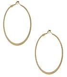 G by GUESS Large Thin Hoop Earrings, GOLD
