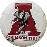 Alabama Crimson Tide Elephant w/A Tire Cover - White SIZE E10