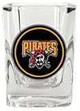 Pittsburgh Pirates Square Shot Glass Feature A Photo Quality Domed Team Logo