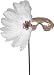 White Feather Domino Stick Eye Mask