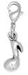 Clayvision Music Note Charm Zipper Pull for bracelets and decoration