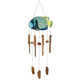 Outdoor Living : Asli Arts Collection CTF344 Tropical Fish Chime in Blue and Green