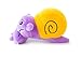 Fetch Pet Products Topsy Turvies Dog Toy - Plush Squeak Toy for Dogs - Hippo/Snail