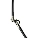 FASH 2mm Black Rubber Cord Necklace Rope Chain with Silver-Tone Stainless Steel Lobster Clasp